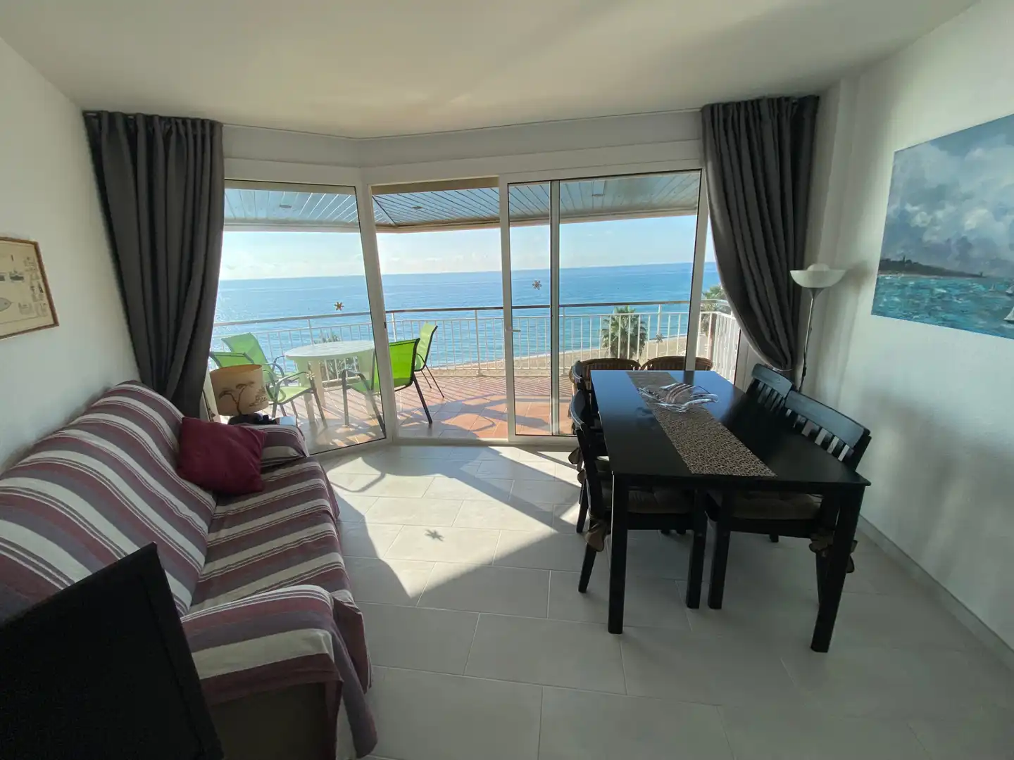 Comedor de Apartamento en venta en Calonge i Sant Antoni con Terraza, Amueblado y Horno