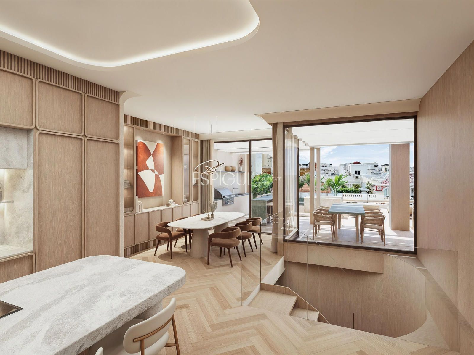 Comedor de Ático en venta en  Madrid Capital con Calefacción y Terraza