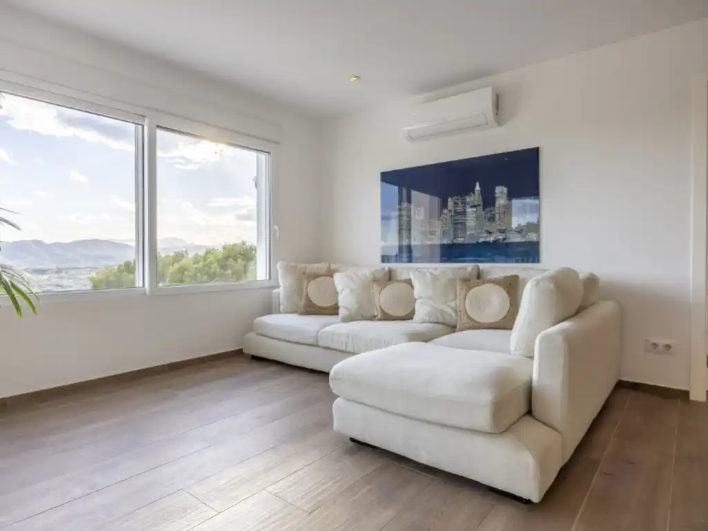 Living room of Houses for sale in Jávea / Xàbia  with Air Conditioner, Terrace and Swimming Pool