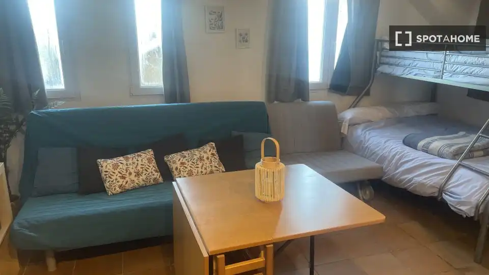 Living room of Apartments for share in Sierra Nevada  with Air Conditioner, Terrace and Furnished