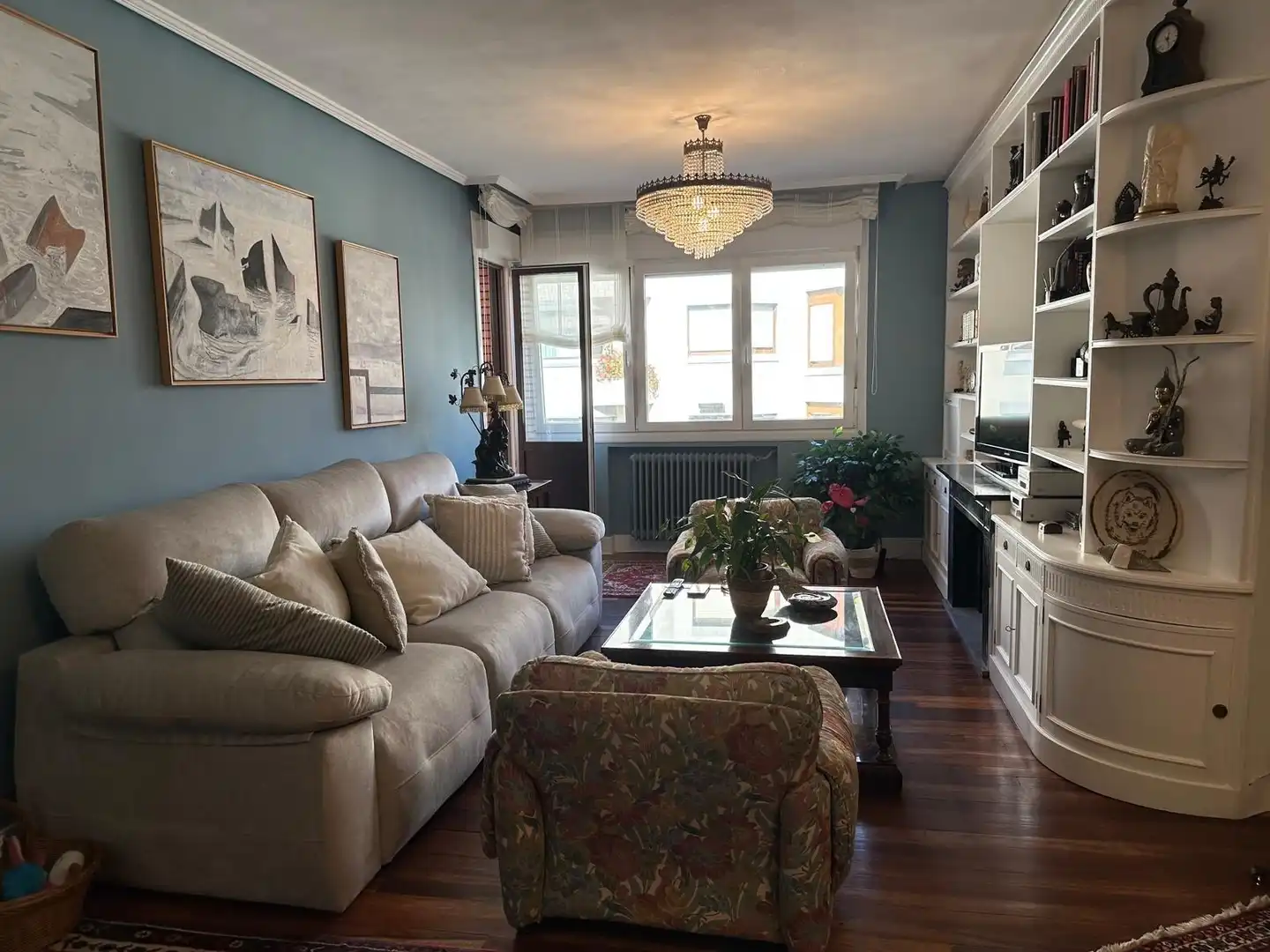 Sala de estar de Piso en venta en Getxo  con Calefacción, Terraza y Amueblado