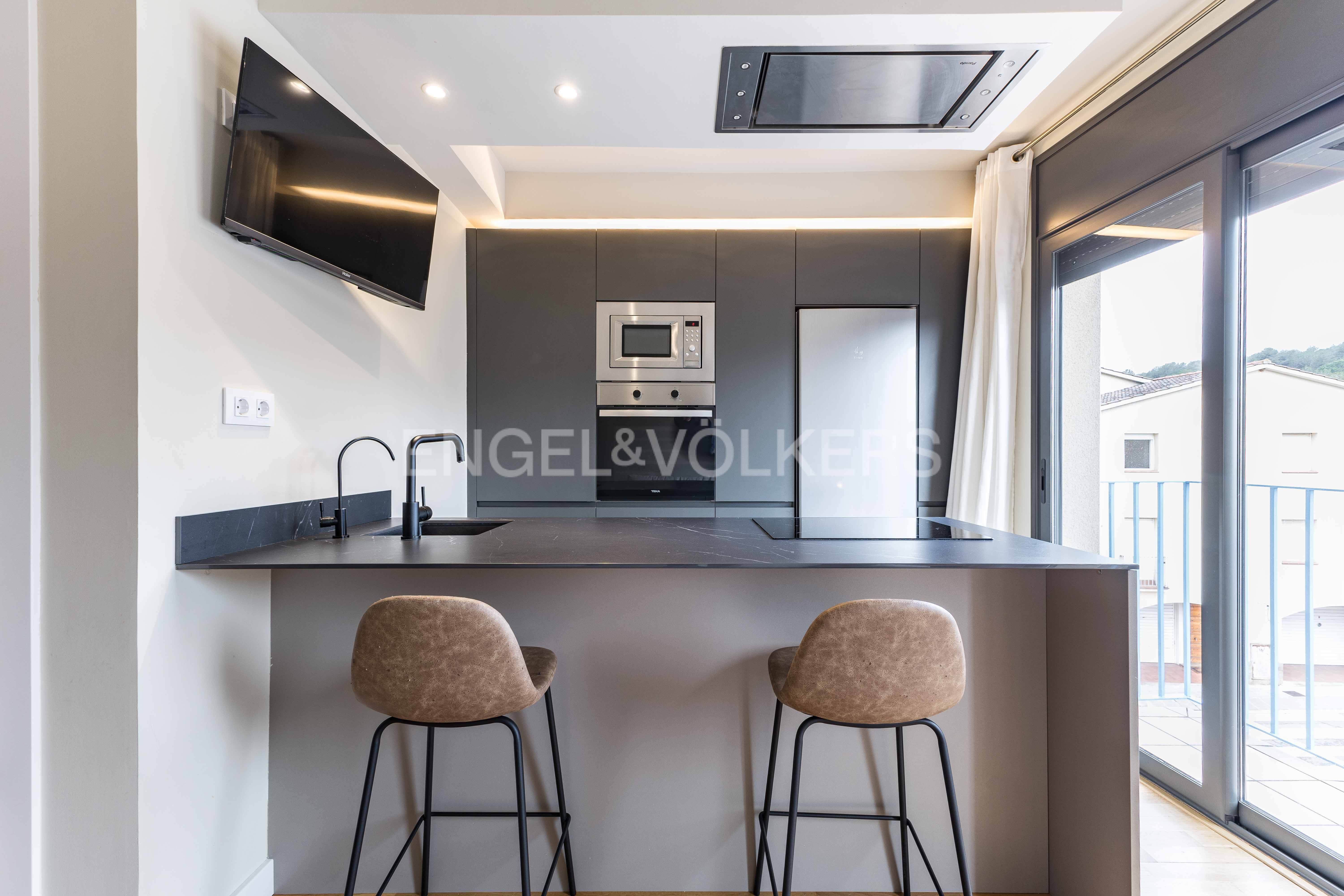Kitchen of Duplex for sale in Begues  with Air Conditioner, Heating and Parquet flooring