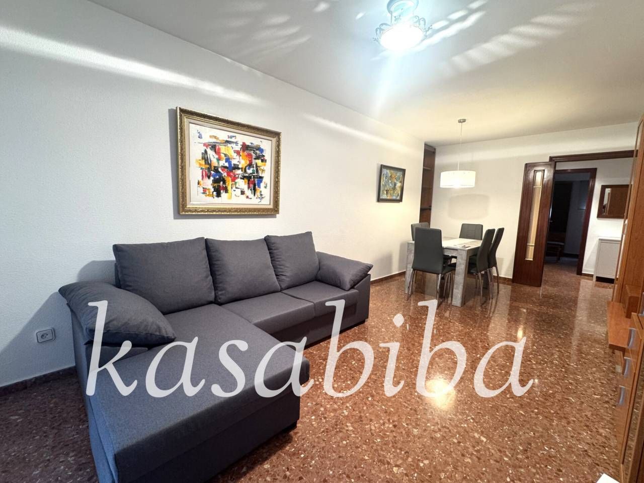 Sala d'estar de Pis de lloguer en  Valencia Capital amb Aire condicionat, Calefacció i Moblat