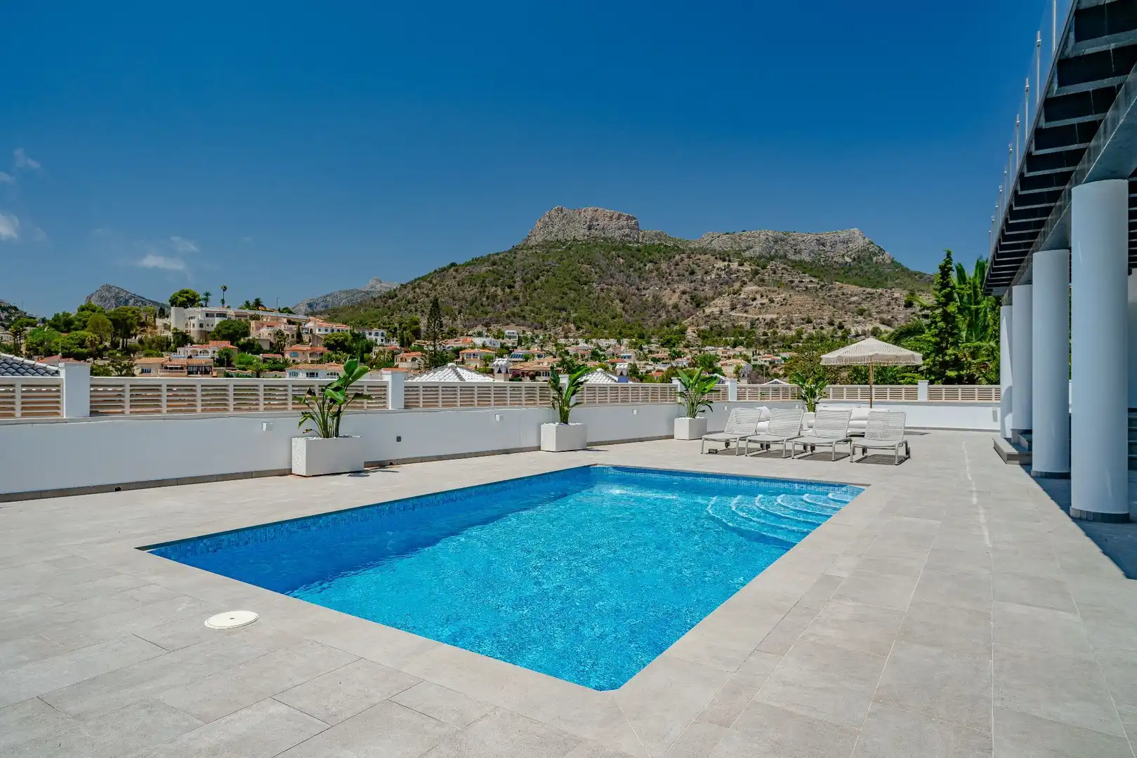 Piscina de Casa o chalet en venta en Calpe / Calp con Aire acondicionado, Jardín privado y Terraza