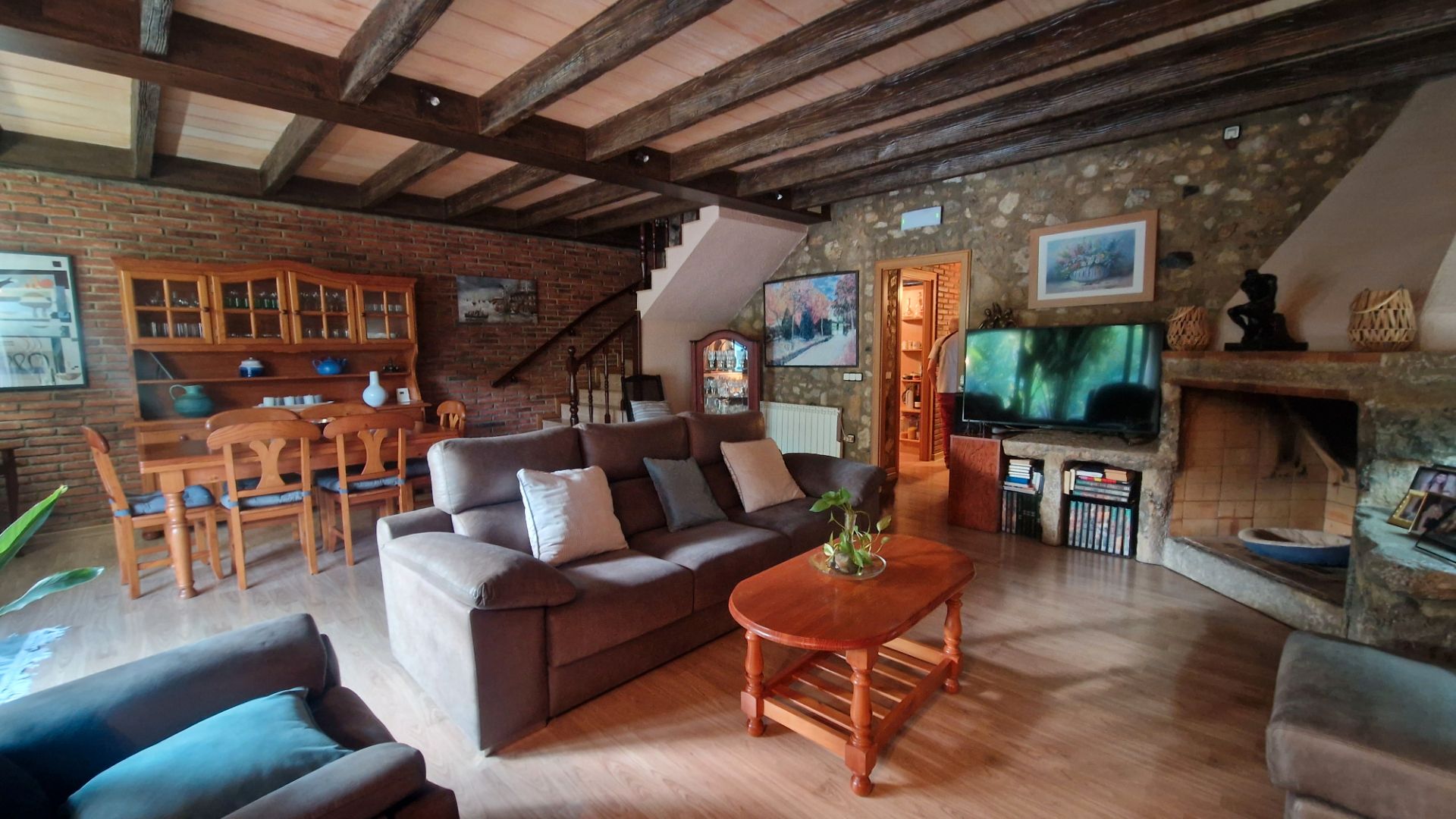 Sala d'estar de Casa adosada en venda en Palafolls amb Aire condicionat, Calefacció i Jardí privat