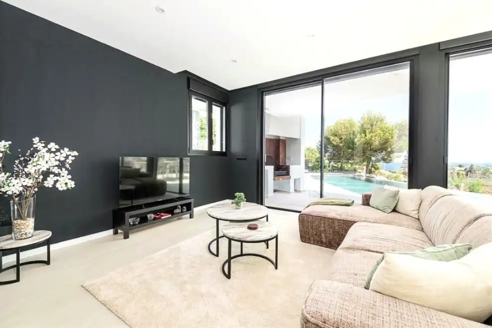 Sala de estar de Casa o chalet en venta en Benissa con Aire acondicionado, Calefacción y Terraza
