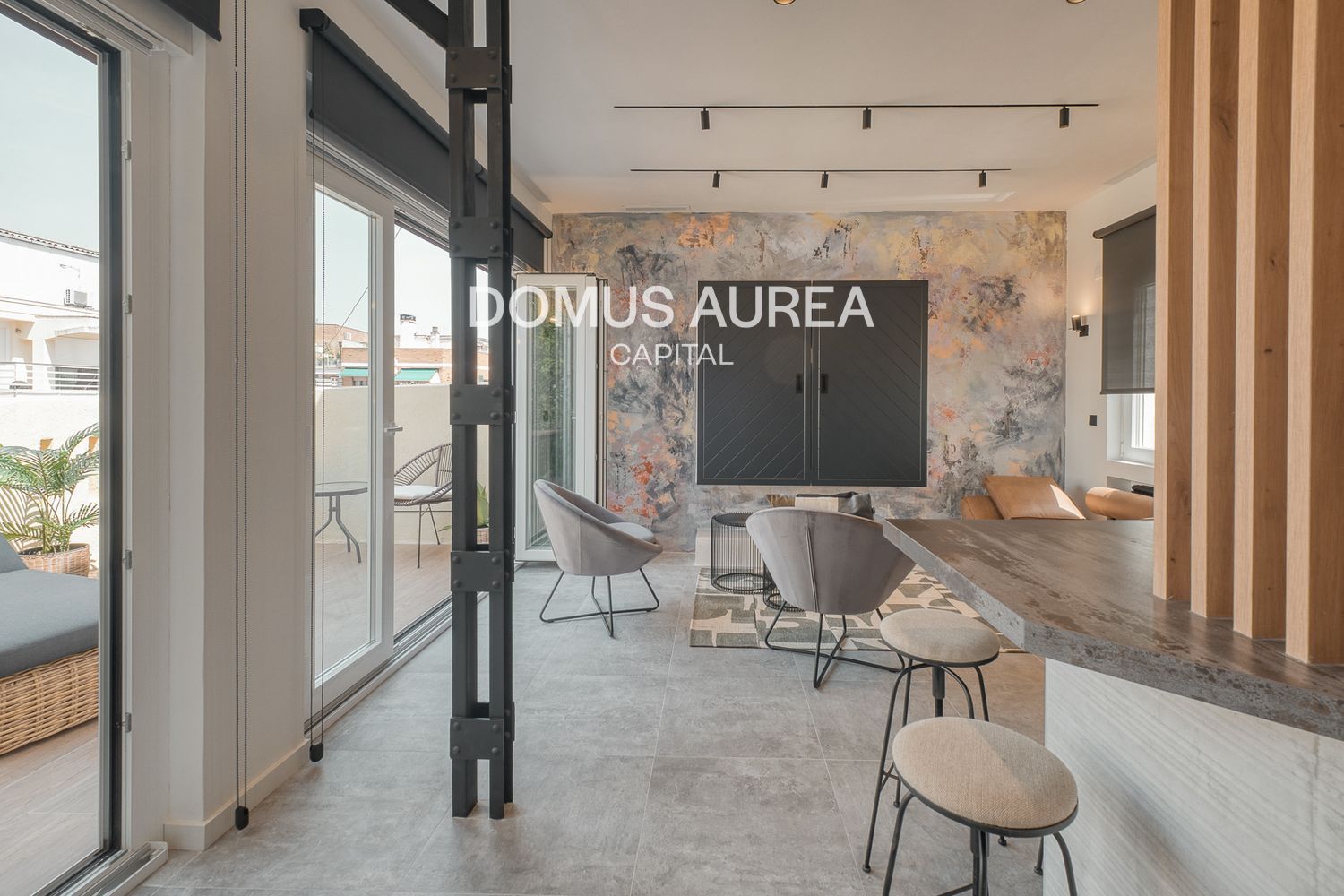 Comedor de Ático de alquiler en  Madrid Capital con Aire acondicionado, Calefacción y Terraza