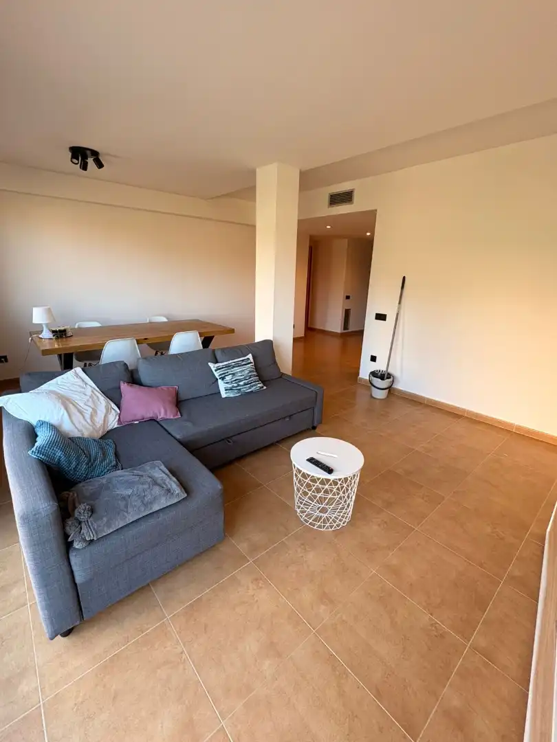 Sala d'estar de Pis de lloguer en Llagostera amb Aire condicionat, Calefacció i Moblat