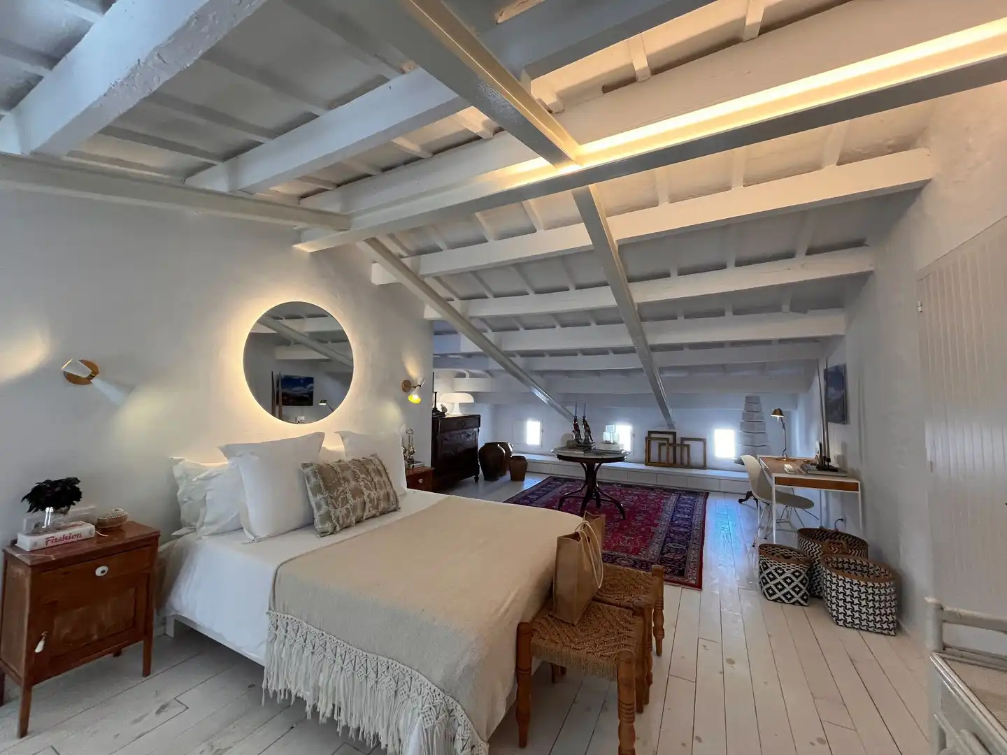 Schlafzimmer von Country house zum Verkauf in Es Migjorn Gran mit Klimaanlage, Heizung und Privatgarten