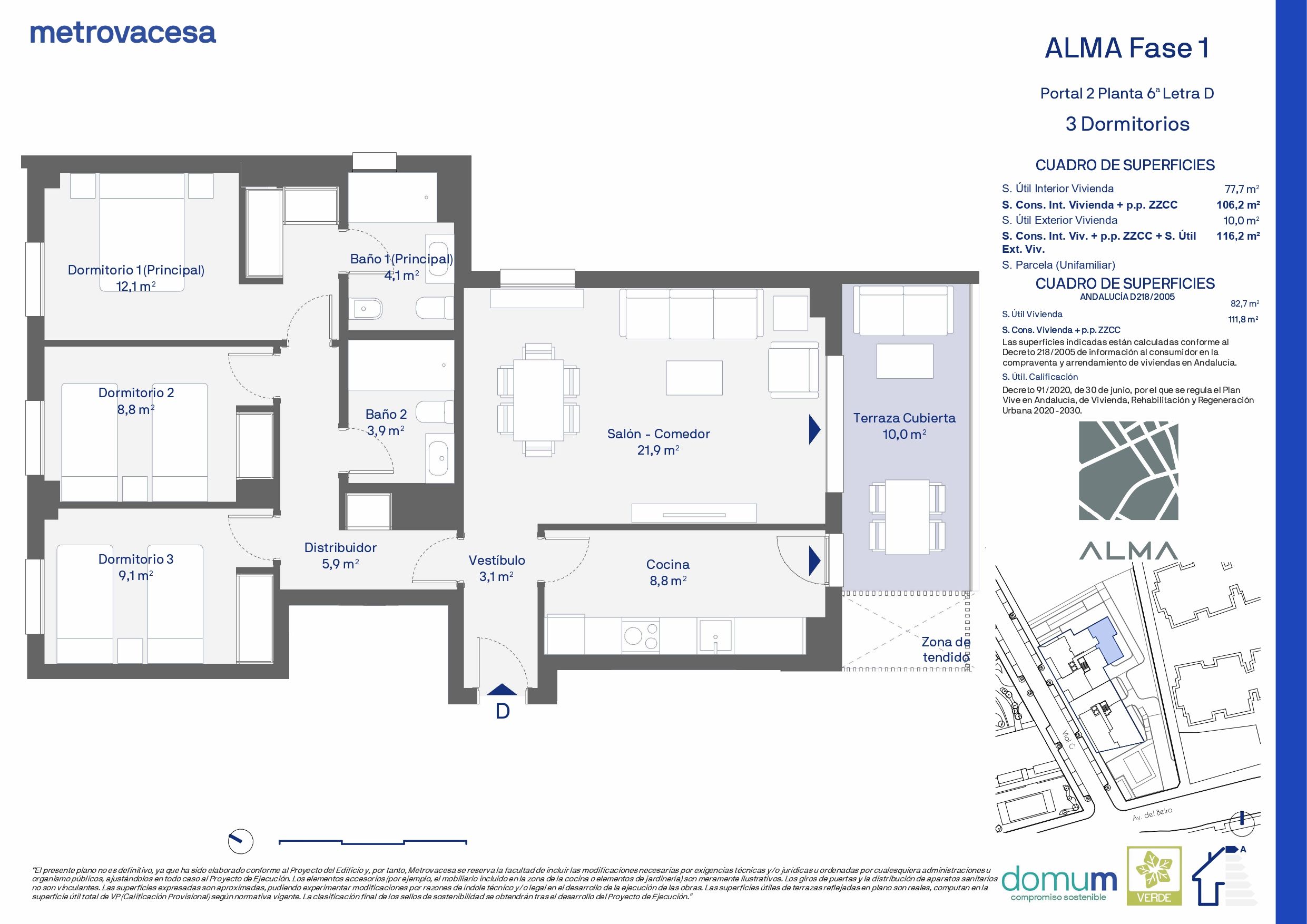 Flat for sale in  Granada Capital  with Air Conditioner, Heating and Terrace