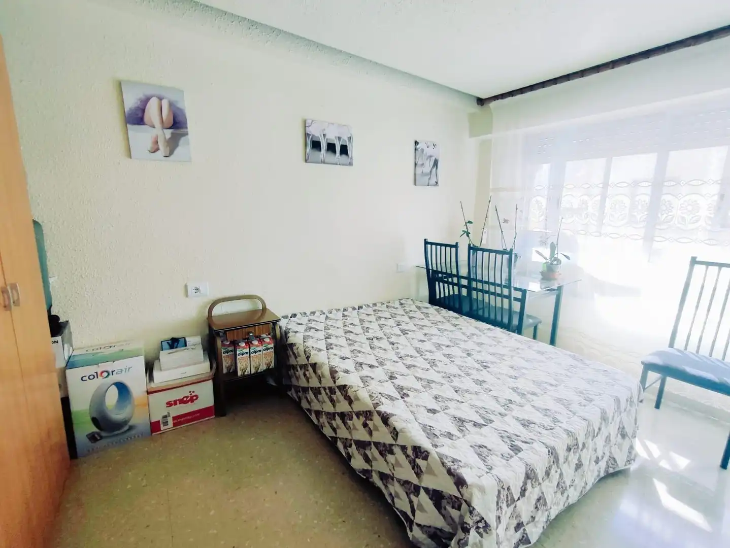 Schlafzimmer von Wohnung zum Verkauf in Castellón de la Plana / Castelló de la Plana mit Heizung, Möbliert und Balkon