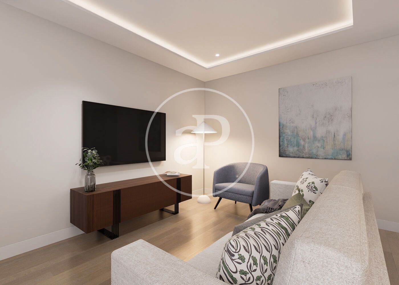 Sala de estar de Ático en venta en  Madrid Capital con Aire acondicionado, Calefacción y Terraza