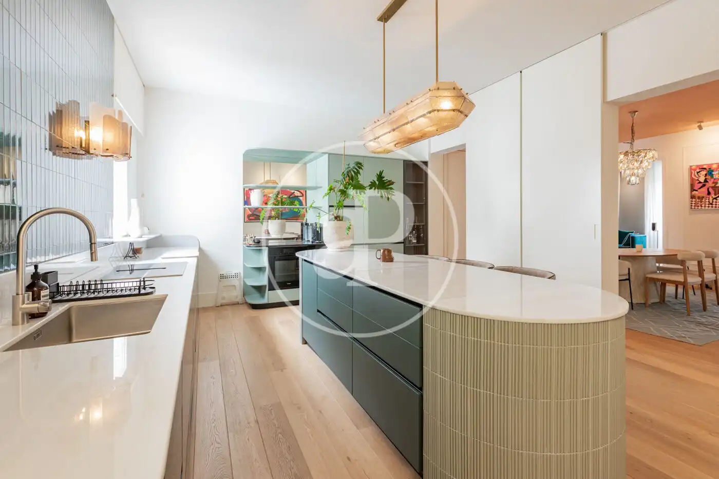 Küche von Wohnung zur Miete in Madrid mit Klimaanlage, Heizung und Privatgarten