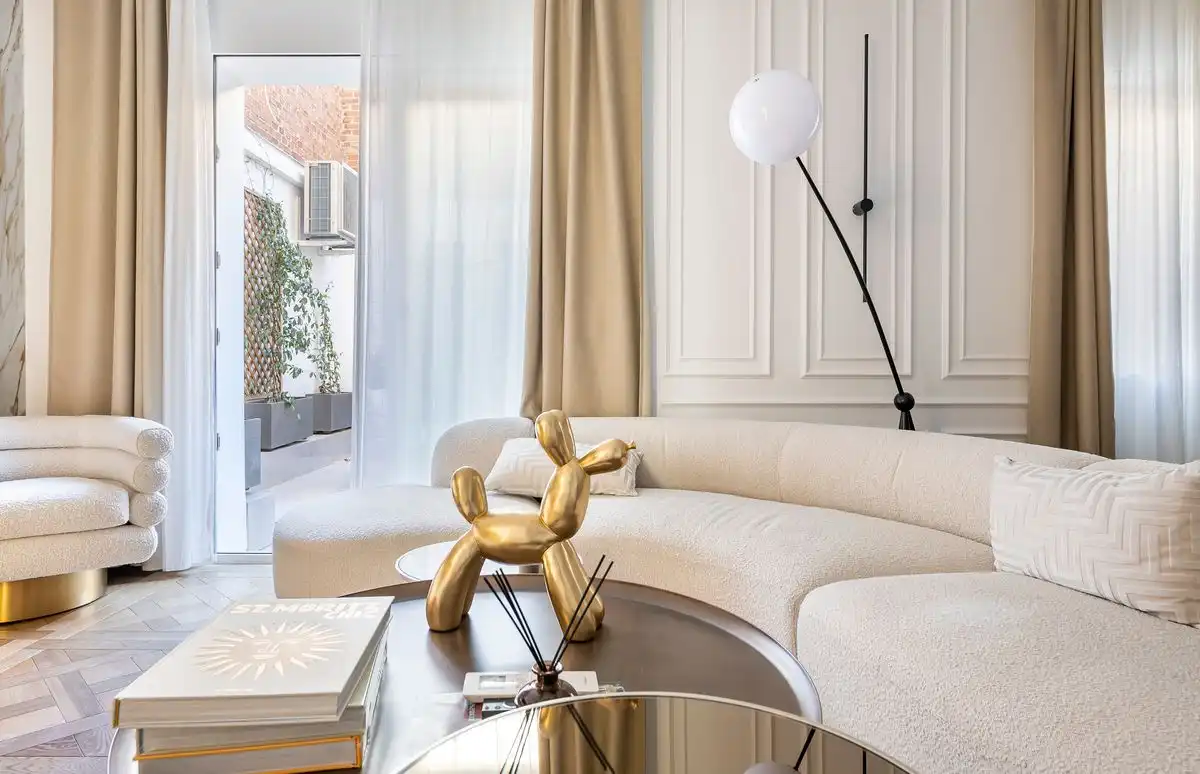 Wohnzimmer von Erdgeschoss zur Miete in Madrid mit Klimaanlage, Heizung und Terrasse