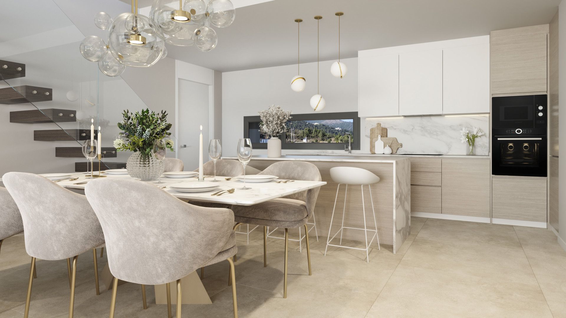 Cuina de Àtic en venda en Benahavís amb Aire condicionat, Terrassa i Traster