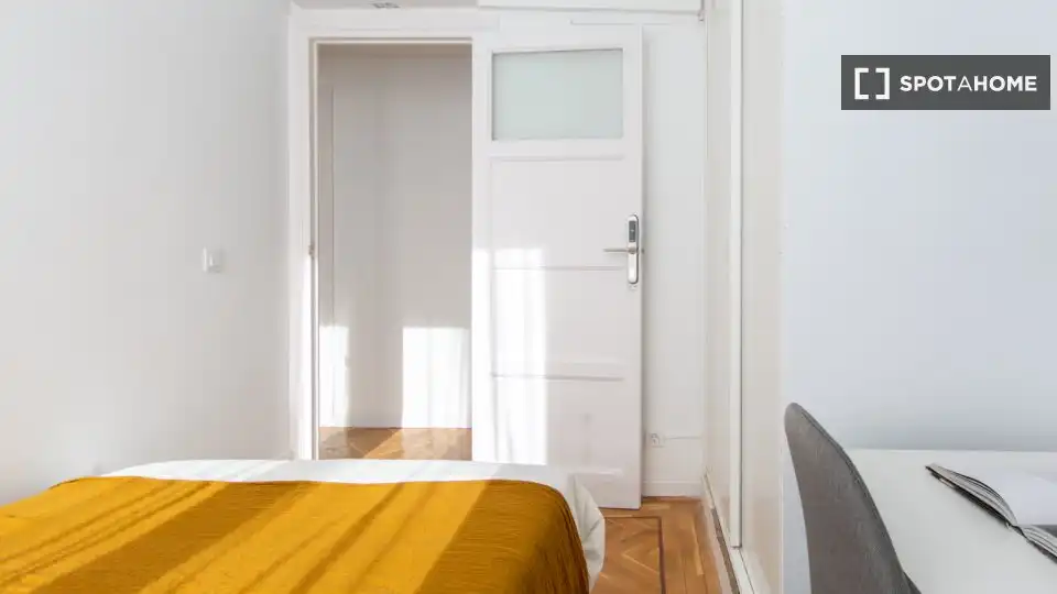 Dormitori de Pis per a compartir en Madrid amb Aire condicionat, Calefacció i Terrassa