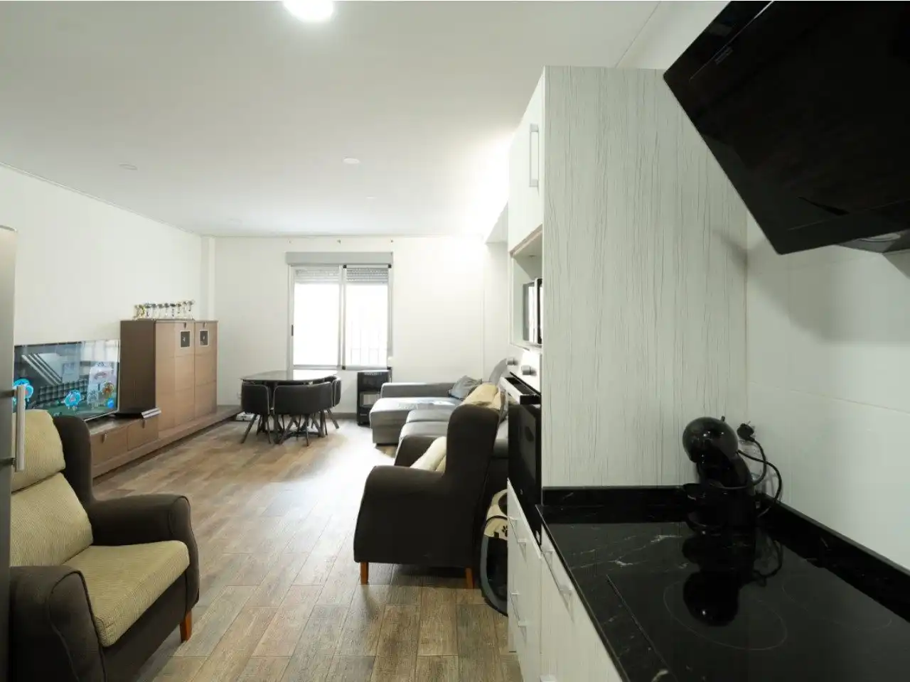 Sala de estar de Piso en venta en Carlet con Jardín privado, Terraza y Amueblado