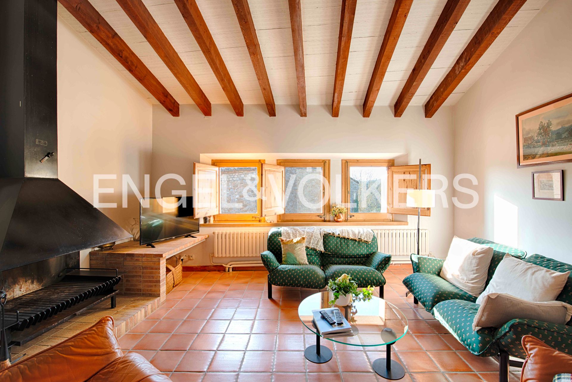 Living room of Single-family semi-detached for sale in Cabanelles  with Heating, Private garden and Terrace