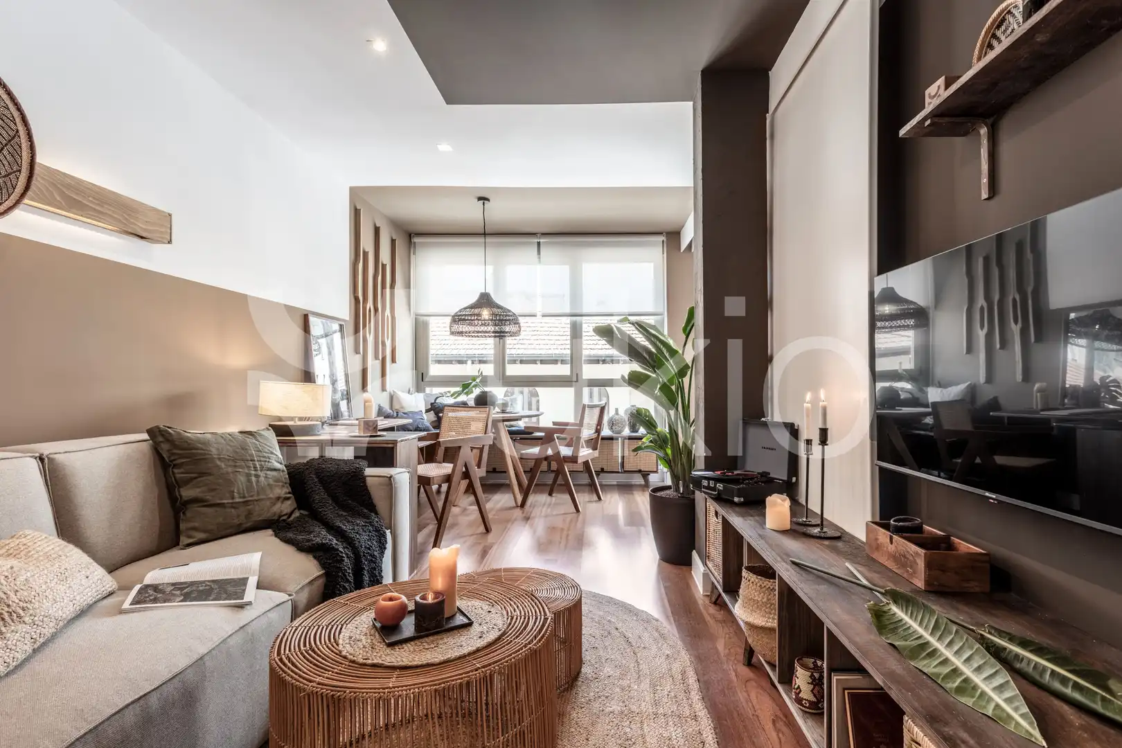 Sala de estar de Apartamento de alquiler en Madrid con Aire acondicionado, Calefacción y Amueblado