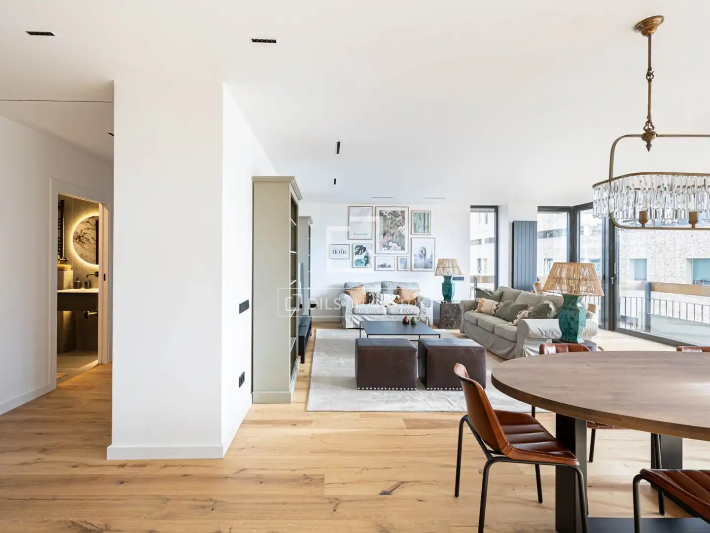 Sala de estar de Piso en venta en Barcelona con Aire acondicionado, Calefacción y Parquet