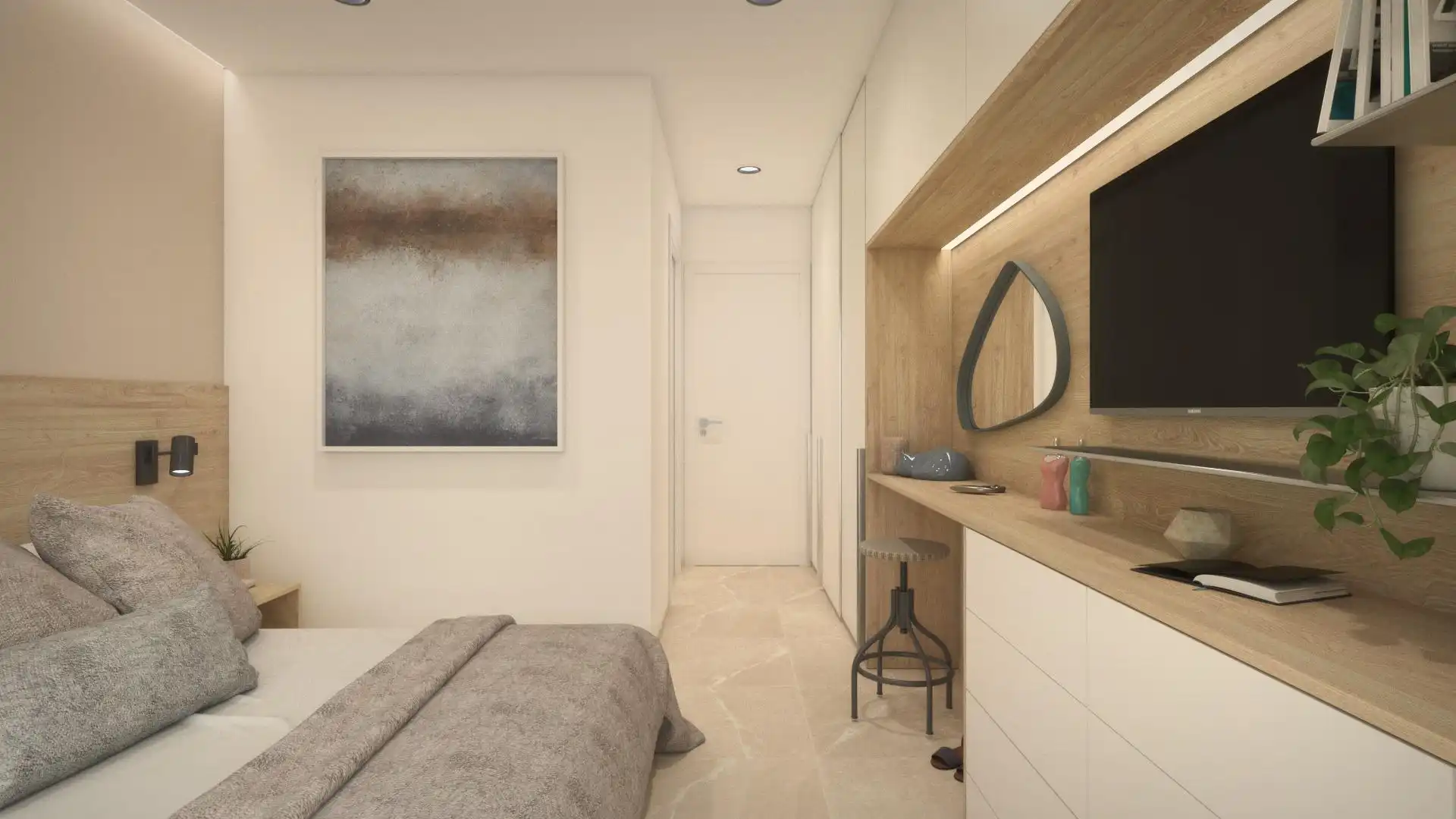 Bedroom of Apartments for sale in San Javier  with Air Conditioner, Heating and Private garden
