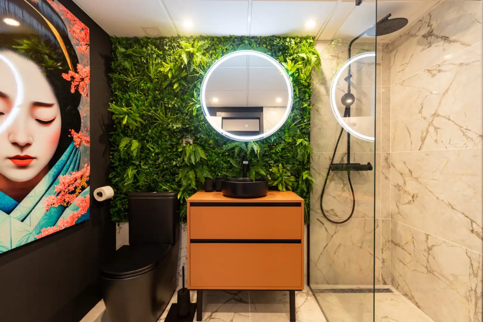Badezimmer von Wohnungen zur Miete in Marbella mit Klimaanlage, Heizung und Terrasse