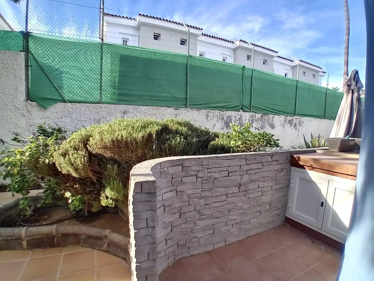 Terrasse von Maisonette zur Miete in San Bartolomé de Tirajana mit Klimaanlage, Privatgarten und Terrasse