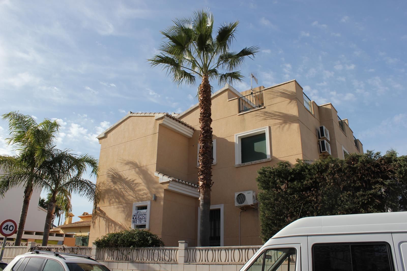 Exterior view of Single-family semi-detached for sale in Dénia  with Air Conditioner