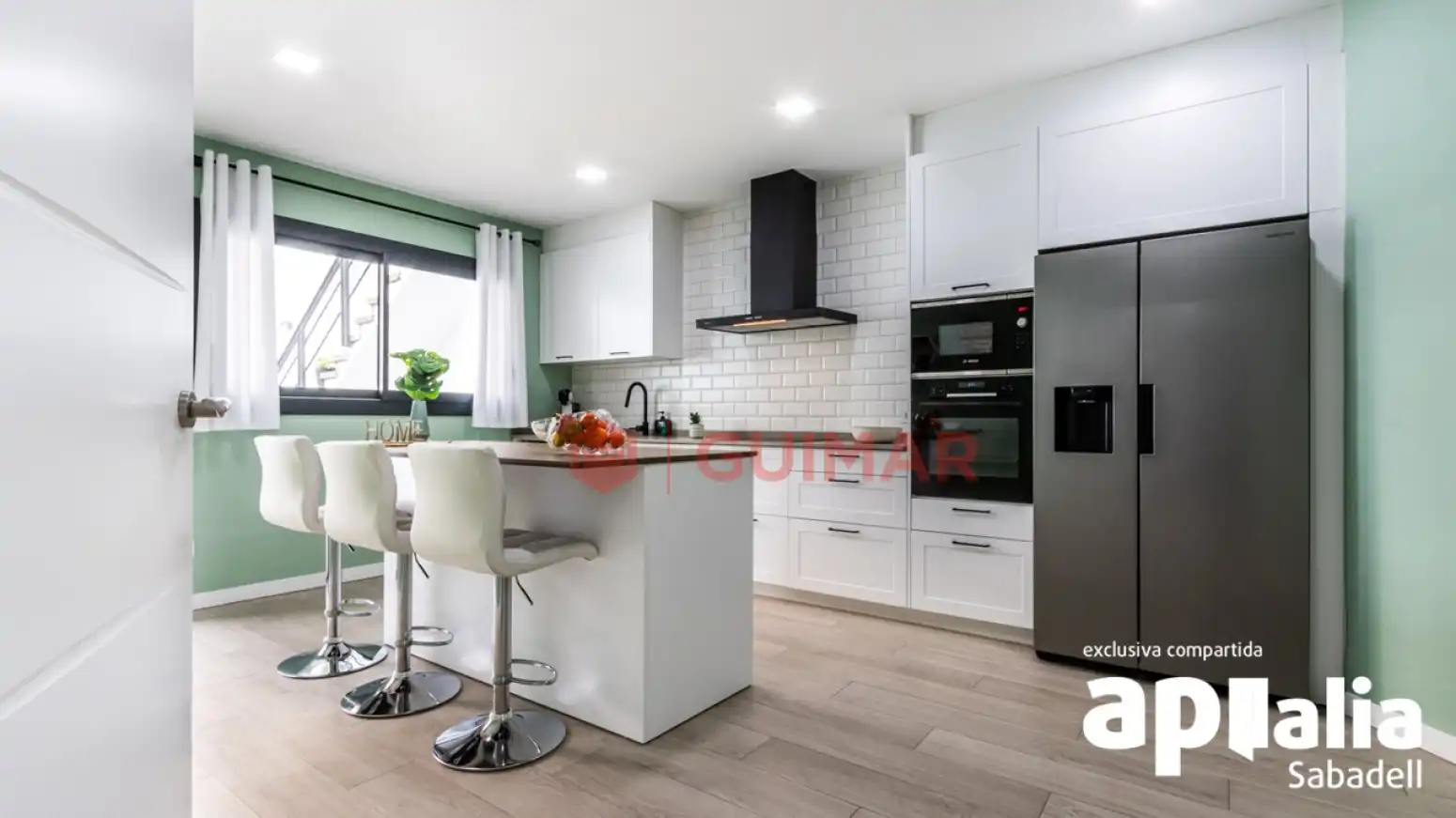 Kitchen of Flat for sale in Sabadell  with Air Conditioner, Heating and Private garden