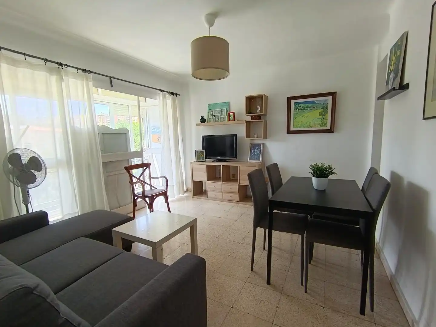 Sala de estar de Piso en venta en Málaga con Aire acondicionado y Terraza