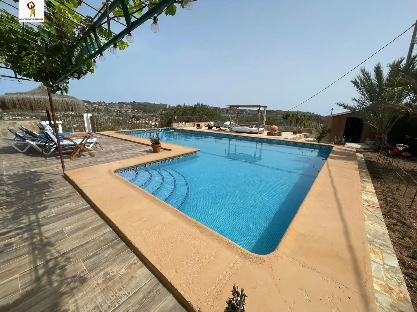 Swimming pool of Detached homes for rent in Benissa  with Air Conditioner, Swimming Pool and Furnished
