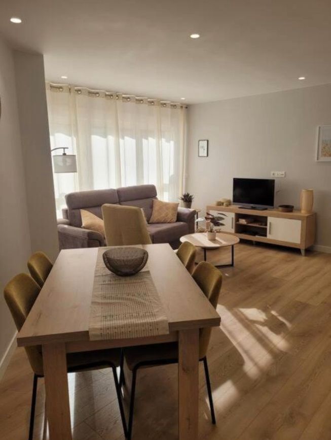 Living room of Apartment to rent in  Zaragoza Capital  with Air Conditioner, Heating and Parquet flooring