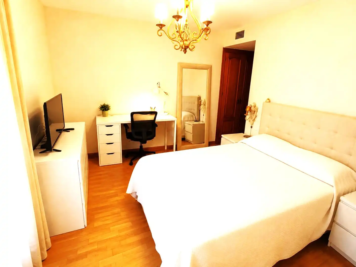 Schlafzimmer von Wohnung zur Miete in Murcia mit Klimaanlage, Heizung und Möbliert