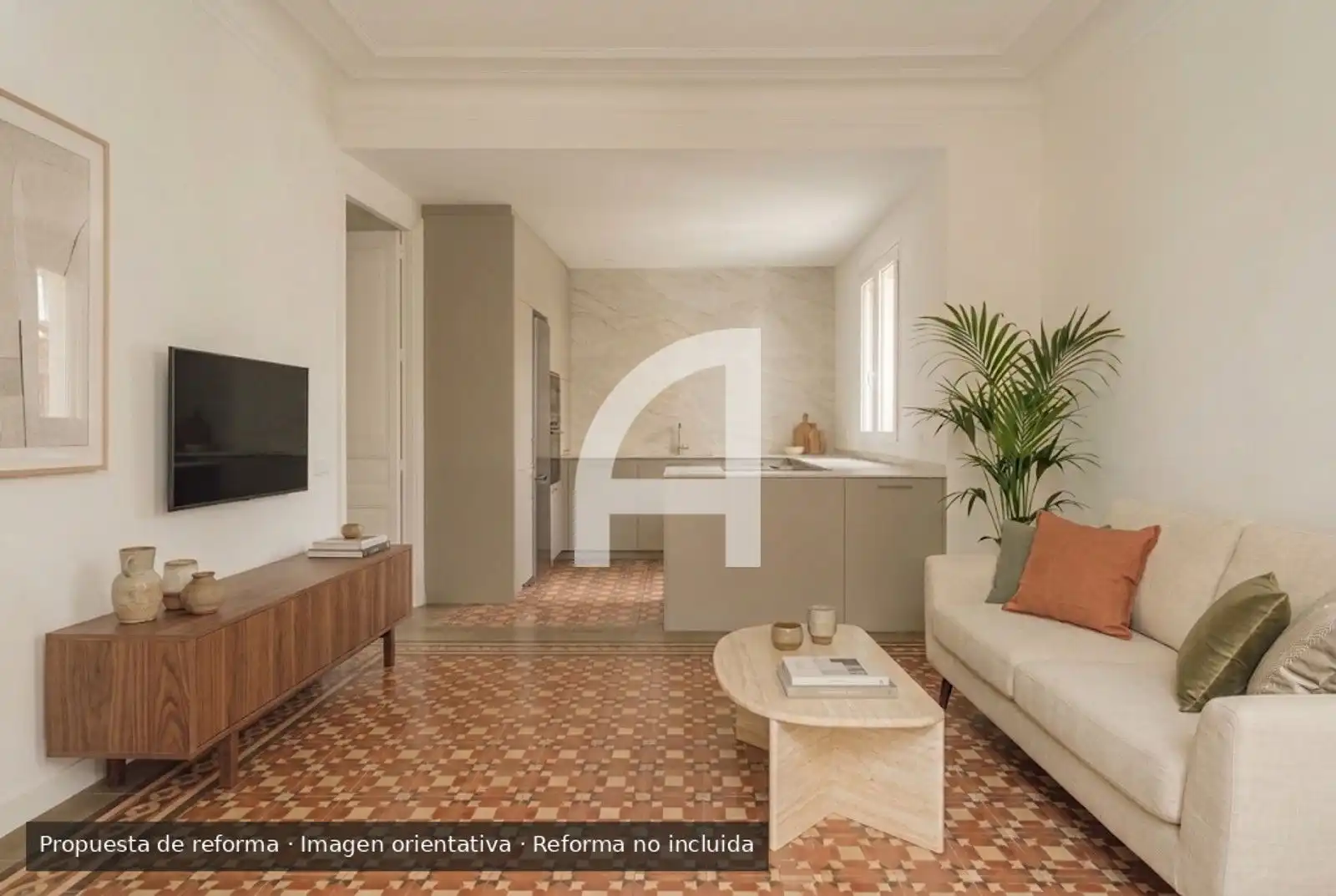 Sala d'estar de Pis en venda en Barcelona amb Terrassa i Balcó