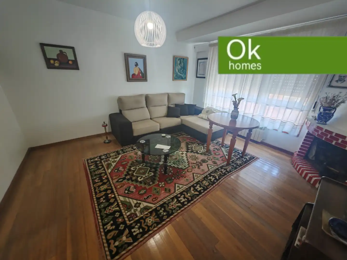 Sala de estar de Piso en venta en Curtis con Calefacción, Parquet y Amueblado