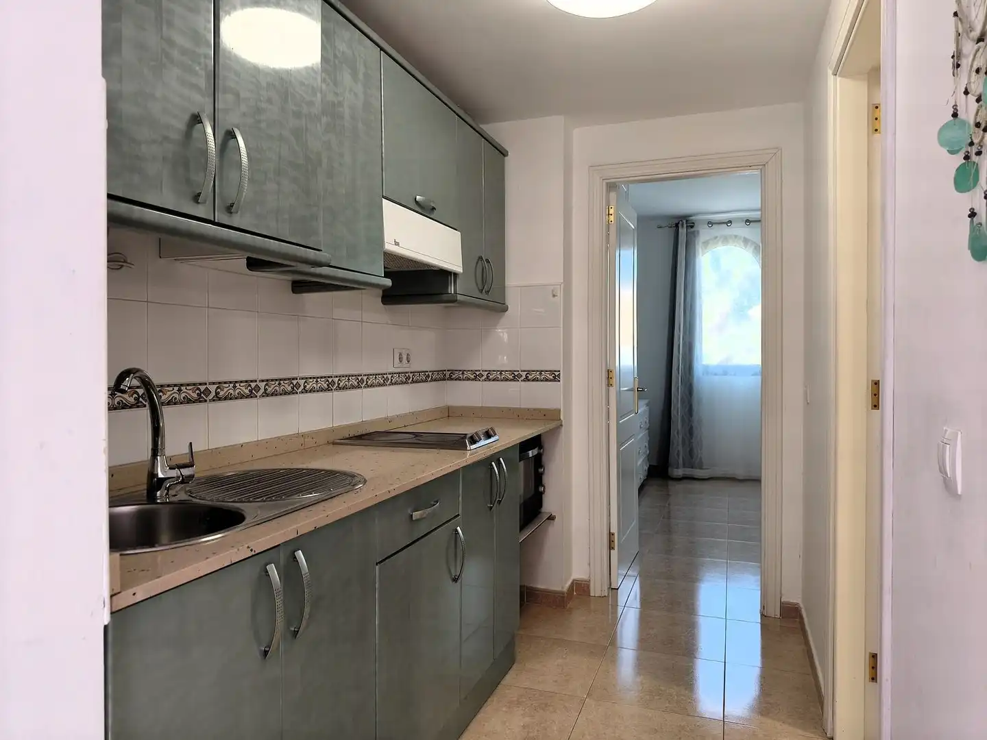 Cocina de Apartamento en venta en La Oliva con Jardín privado, Terraza y Piscina comunitaria