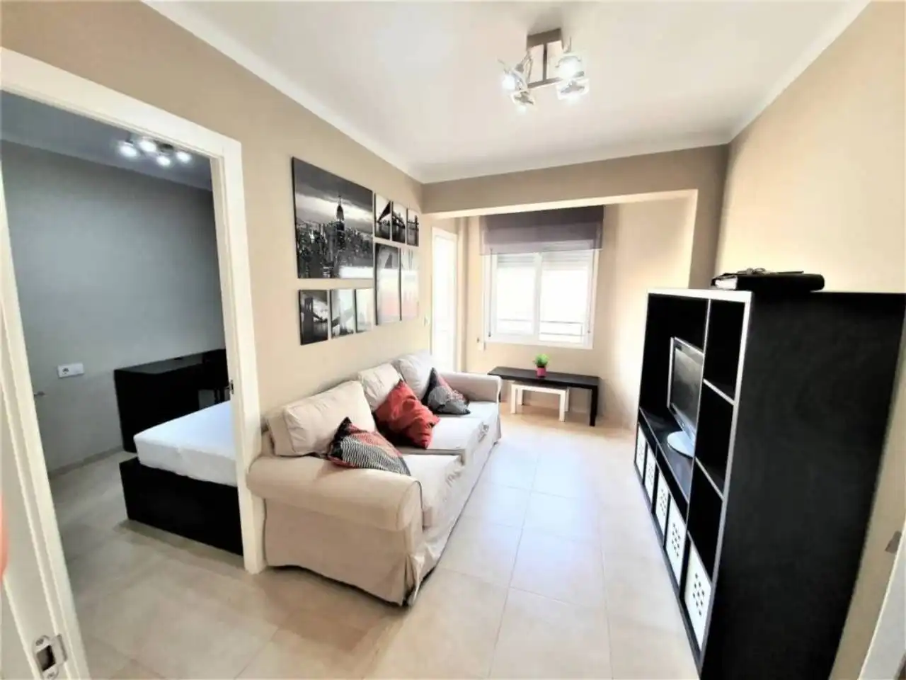 Sala de estar de Piso de alquiler en Almería con Terraza y Amueblado