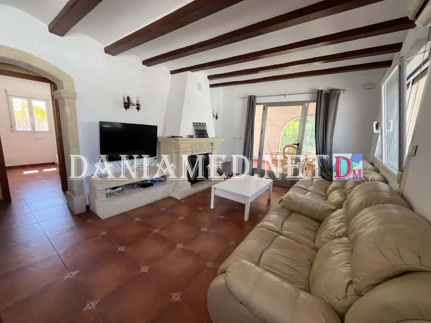 Wohnzimmer von Haus oder Chalet zum Verkauf in Dénia mit Klimaanlage, Heizung und Privatgarten
