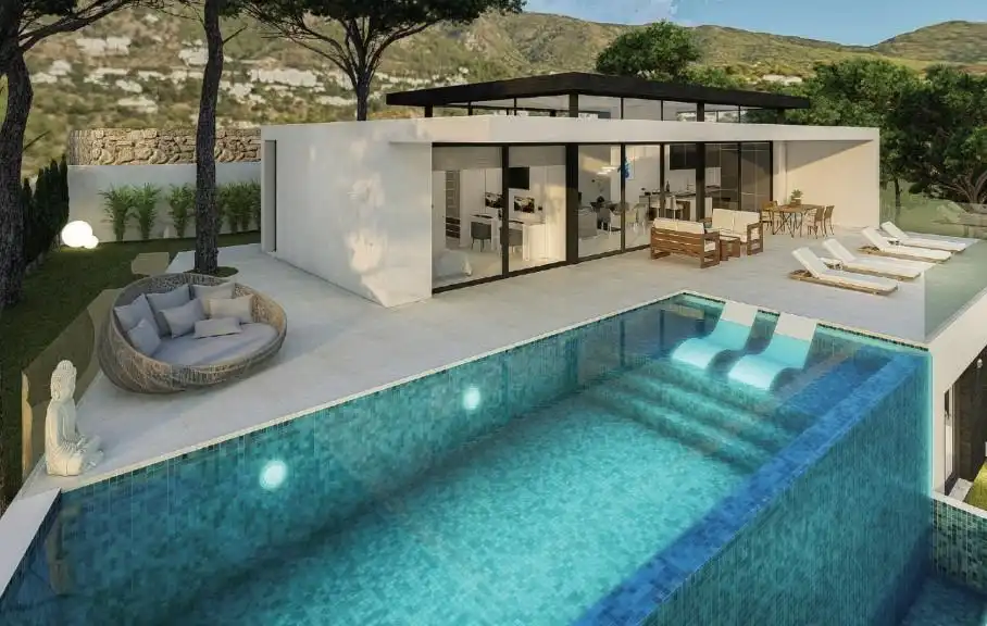 Piscina de Casa o chalet en venta en Mijas con Aire acondicionado, Calefacción y Jardín privado