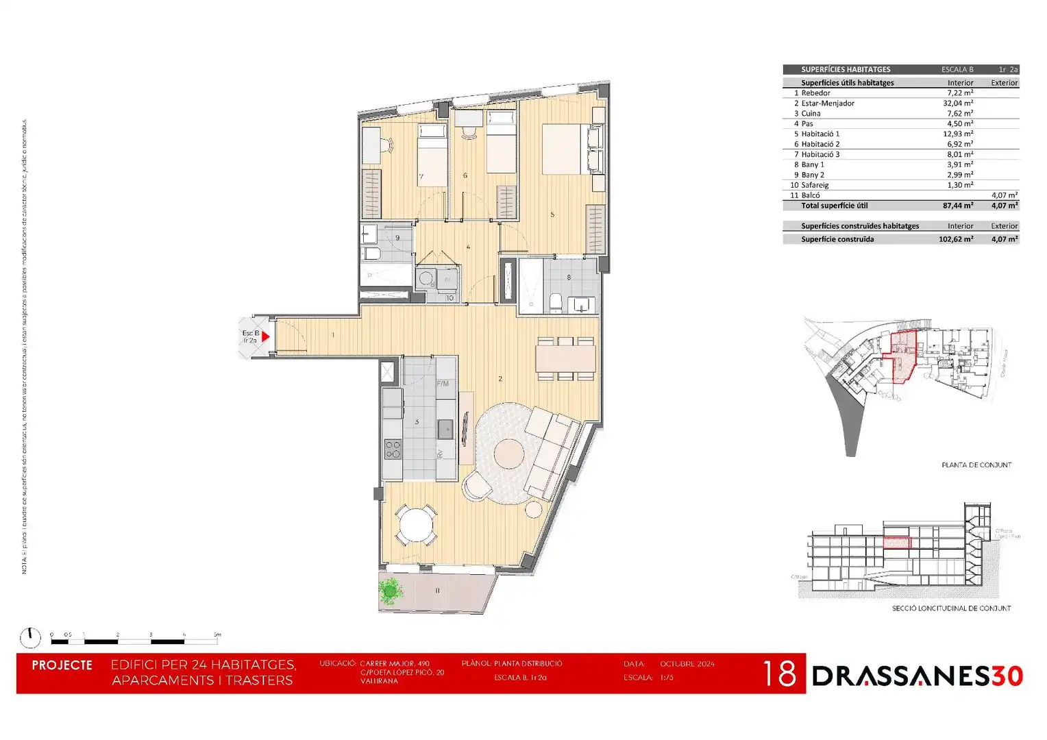 Flat for sale in Vallirana  with Air Conditioner, Heating and Parquet flooring