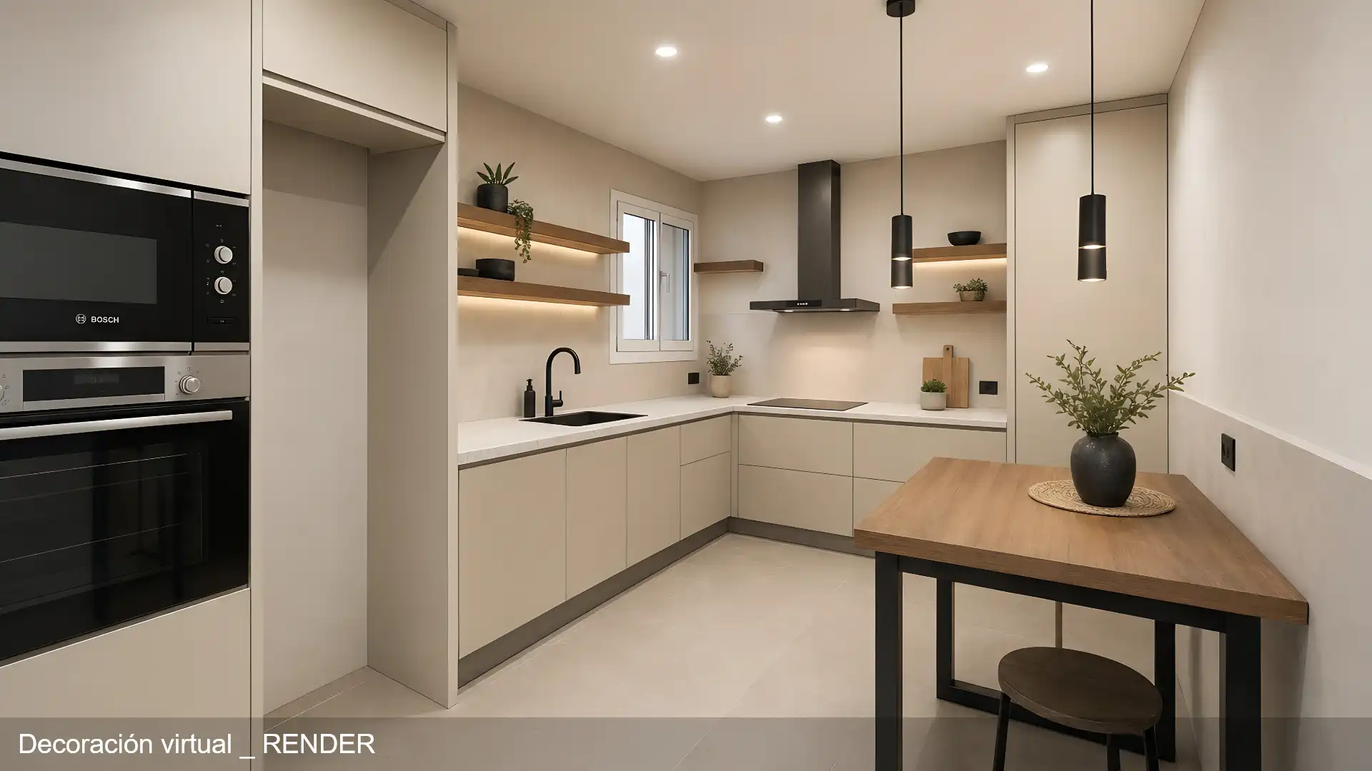 Kitchen of Flat for rent in Barcelona  with Air Conditioner, Heating and Parquet flooring
