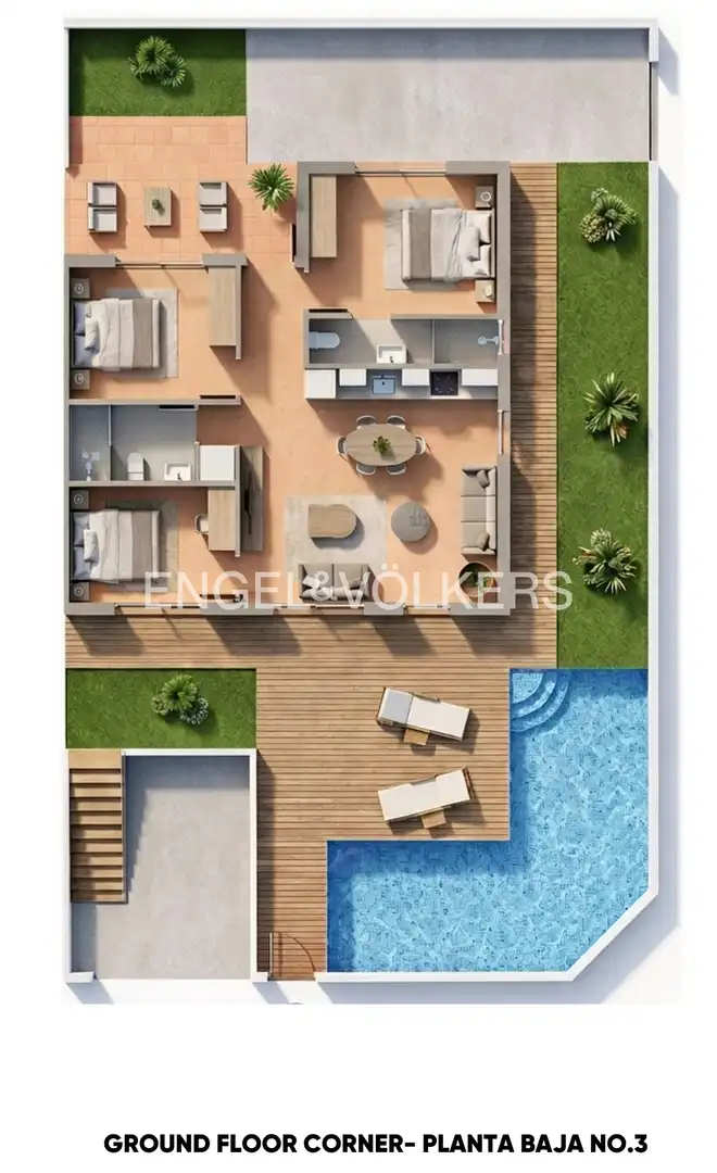 Terraza de Apartamento en venta en San Pedro del Pinatar con Aire acondicionado, Calefacción y Jardín privado