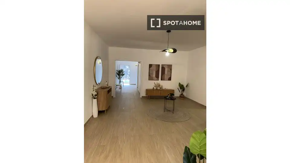 Sala de estar de Apartamento para compartir en Tinajo con Aire acondicionado, Terraza y Amueblado