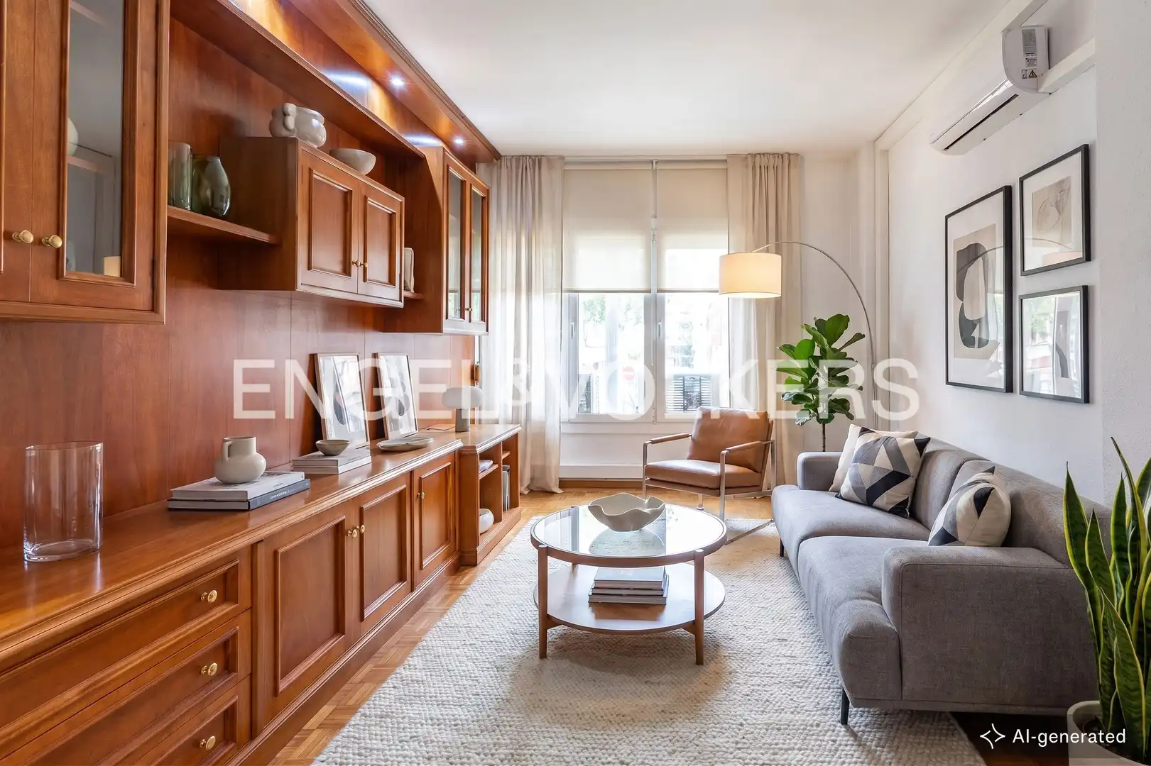 Wohnzimmer von Wohnung zum Verkauf in Barcelona mit Klimaanlage, Heizung und Parkett