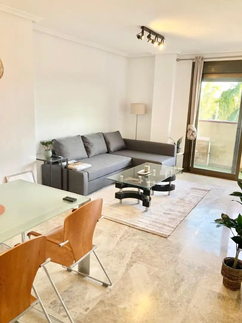Wohnzimmer von Wohnungen zur Miete in Sant Joan d'Alacant mit Klimaanlage, Heizung und Möbliert