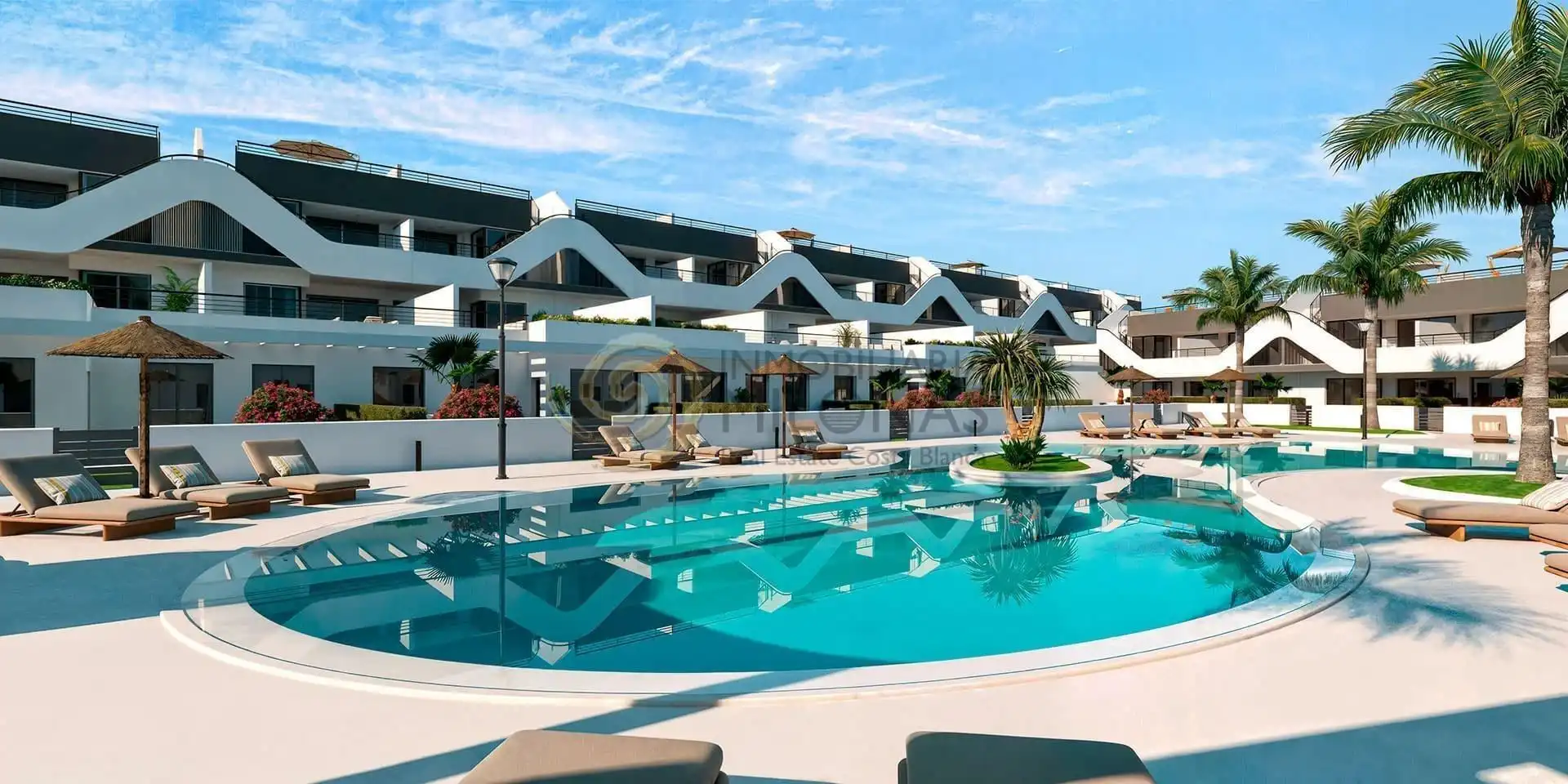 Swimming pool of Flat for sale in L'Alfàs del Pi  with Air Conditioner, Private garden and Terrace