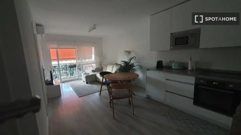 Living room of Flat for rent in Madrid  with Air Conditioner, Heating and Furnished