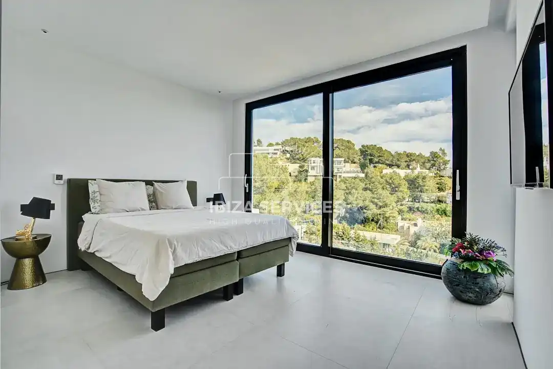 Dormitori de Casa o xalet de lloguer en Santa Eulària des Riu amb Aire condicionat, Jardí privat i Piscina