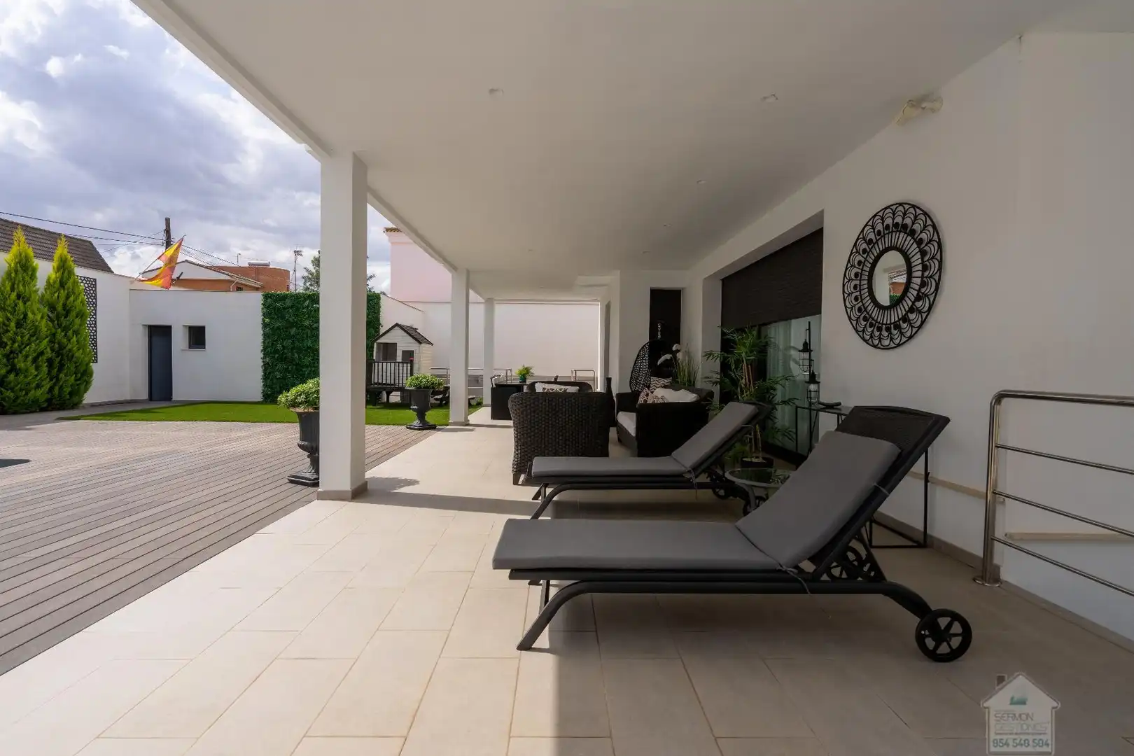 Terrace of Houses for rent in Dos Hermanas  with Air Conditioner, Heating and Swimming Pool