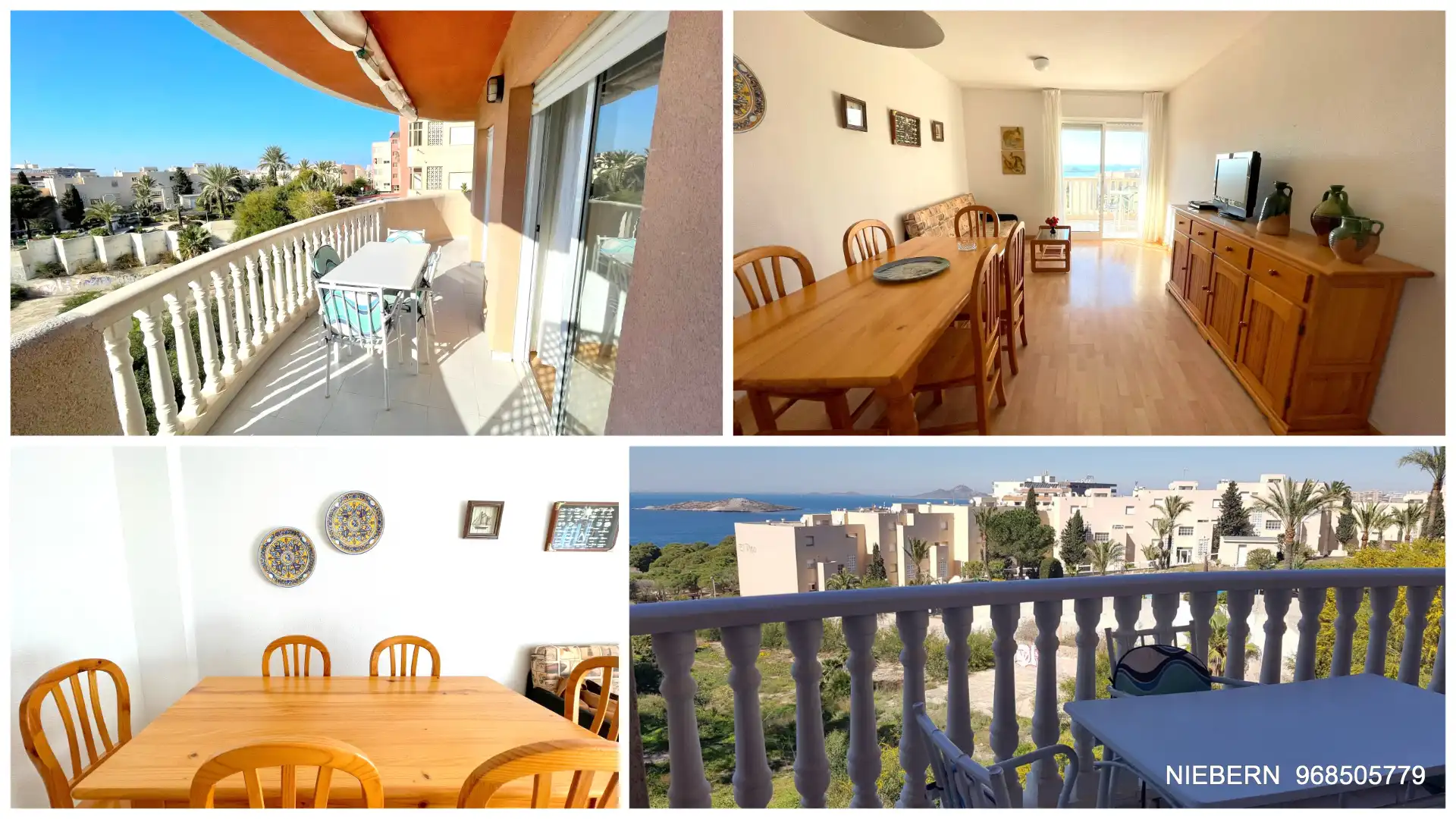 Außenansicht von Wohnung zum Verkauf in La Manga del Mar Menor mit Klimaanlage, Parkett und Terrasse